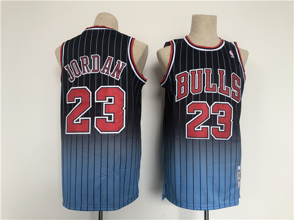 Men's Chicago Bulls #23 Michael Jordan Balck Throwback Stitched Jersey